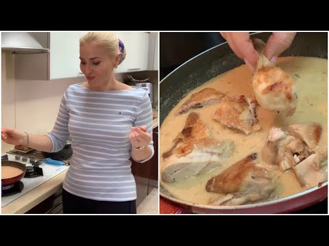 Видео: Курица в Чесночном соусе - ШКМЕРУЛИ - Цыпленок Табака в кокосовом креме