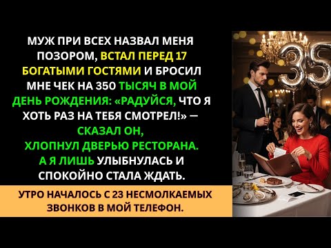 Видео: Муж бросил меня с огромным счётом в ресторане. Он не знал, что это начало его конца.