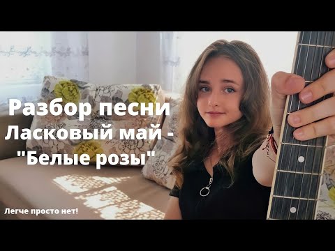 Видео: Разбор песни ЛАСКОВЫЙ МАЙ - БЕЛЫЕ РОЗЫ на гитаре без баррэ