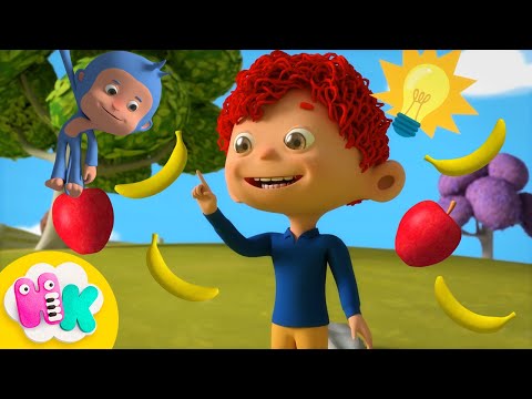 Видео: Песни для детей 🍎  Яблоки и бананы 🍌 HeyKids