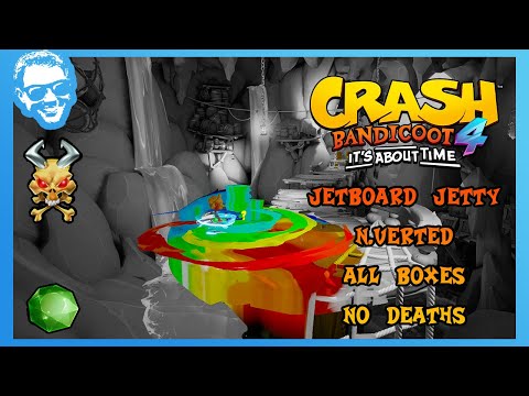 Видео: Jetboard Jetty (N.Verted) — Полное прохождение — Без смертей — Все драгоценные камни — Crash Band...
