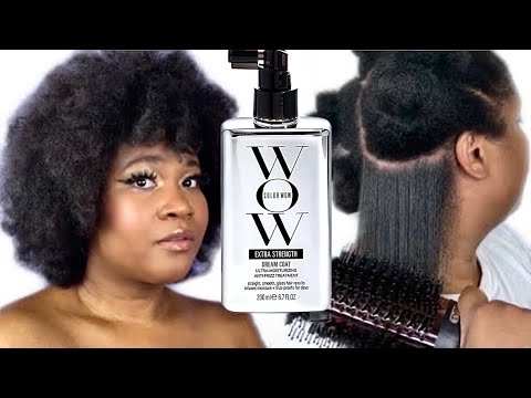 Видео: Я НАКОНЕЦ-ТО ВЫПРЯМЛЯЮ ВОЛОСЫ С ПОМОЩЬЮ СПРЕЙ-КРАСИТЕЛЯ COLOR WOW DREAM COAT EXTRA STRENGTH!!😱