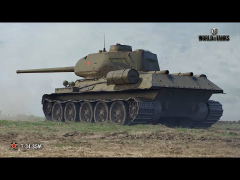 Видео: World of Tanks/ Т-34-85М три отметки / Waffenträger