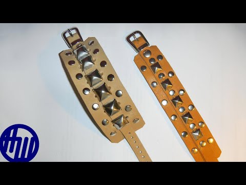 Видео: 37. видео.  Как сделать браслет из кожи (10). Мастер класс