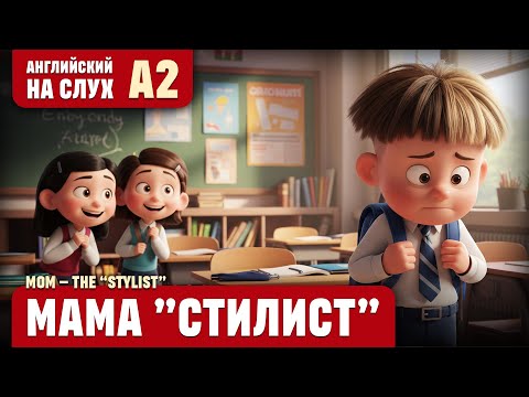Видео: Мама "стилист". Веселый рассказ (уровень А2). Английский на слух.