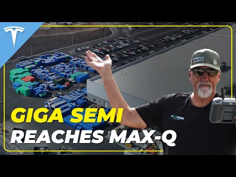 Видео: Tesla Giga Semi достигает Max-Q