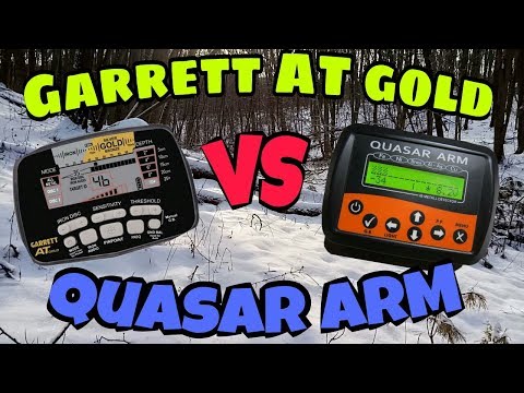 Видео: Garrett AT gold vs Quasar ARM тест на глибину Тест на глубину