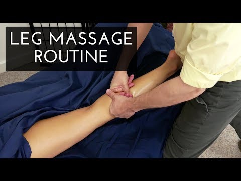 Видео: Учебное пособие по массажу: процедура для задней поверхности ноги и бедра