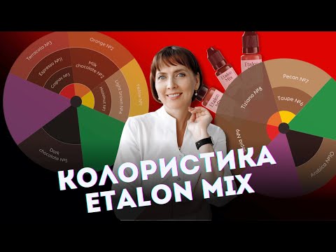 Видео: Колористика пигментов Etalon Mix | Перманентный макияж