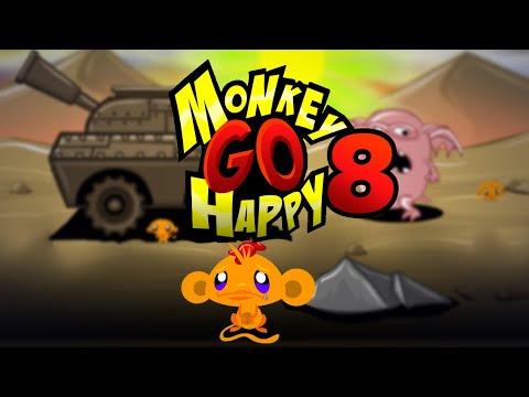 Видео: Игра "Счастливая Обезьянка 8" (Monkey GO Happy 8) - прохождение
