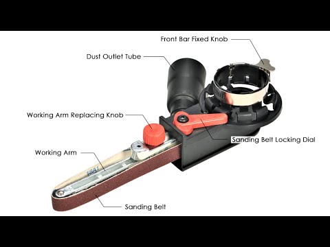 Видео: Насадка на болгарку, ручной мини гриндер, ленточный напильник, УШМ