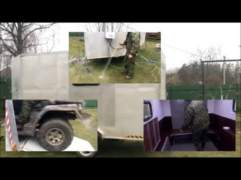 Видео: Самодельный Алюминиевый прицеп 2 в 1 для мототехники и дом на колесах. Homemade trailer