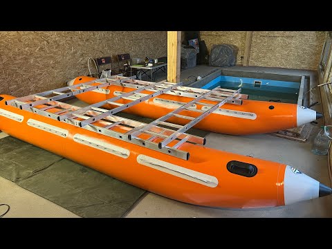 Видео: Солнечный надувной катамаран. Начало.