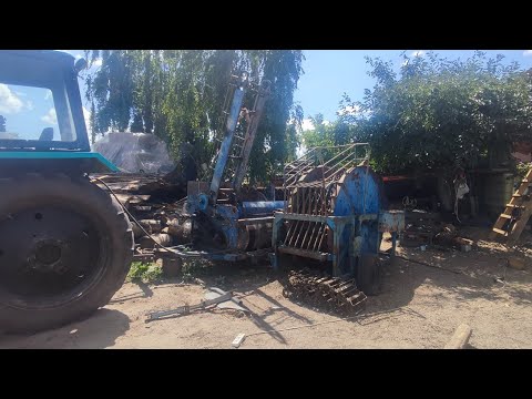 Видео: "Підборщик" до мого Гарбузового комбайна. Ледве не порвали комбайн