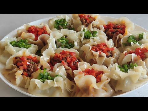 Видео: МАНТЫ -ЦВЕТОК🌺  ИЛИ  КИМЧИ МАНДУ ПО КОРЕЙСКИ  С НЕВЕРОЯТНО ВКУСНЫМ, ЛЕГКИМ  ТЕСТОМ 김치만두