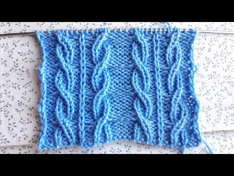 Видео: Красивые пышные косы спицами / Узор для вязания шапок, свитеров, кардиганов