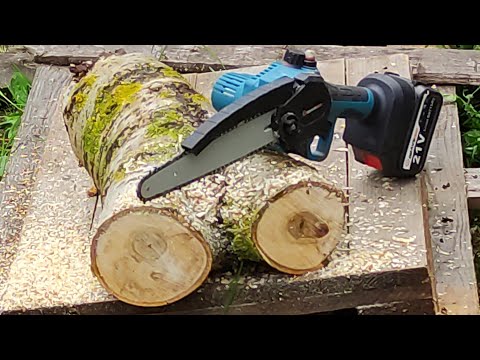 Видео: Аккумуляторная цепная пила BRAVOBRO 8" cordless chain saw