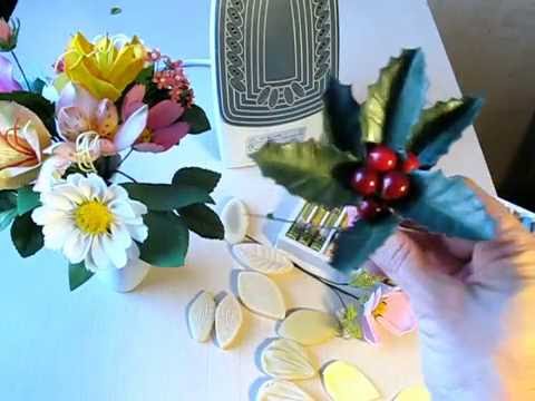Видео: Альстромерия, космея, падуб новые молды для цветов из фоамирана. Мастер класс.