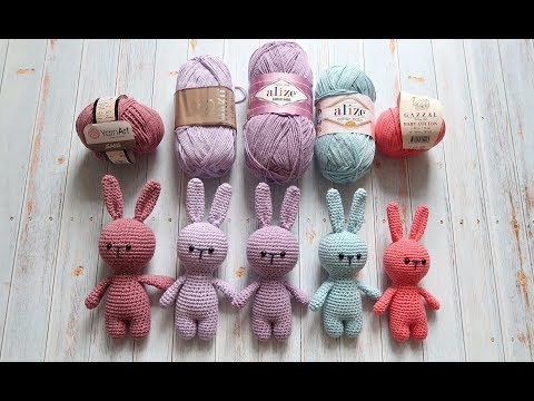 Видео: Обзор полухлопковой пряжи: Jeans, Alize cotton gold, cotton baby, gazzal baby cotton, nako calico