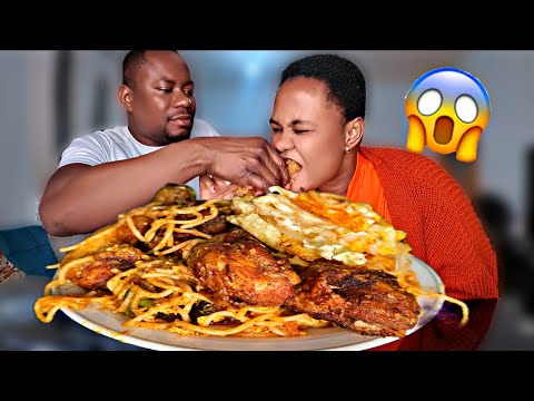Видео: Моя жена не ожидала этого розыгрыша, африканская еда мукбанг