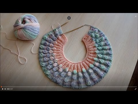 Видео: Детская кокетка с шишечками для кофточки