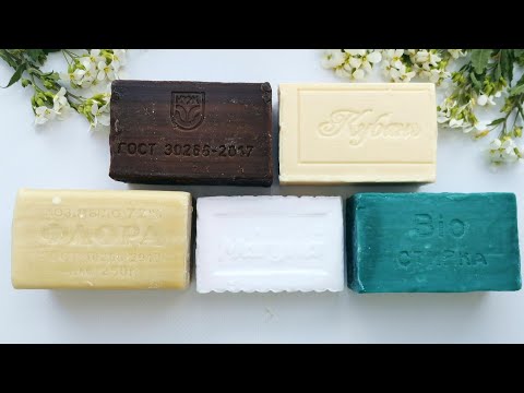 Видео: ASMR cutting soft laundry soap. Satisfying video. АСМР резка мыла.