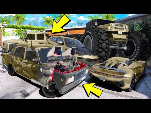 Видео: УГНАЛ КУЧУ ЗОЛОТЫХ ЧИТ ТАЧЕК И ОГРОМНЫЙ МОНСТР ТРАК У МАЖОРА ЗА 180 СЕКУНД! БИТВА ВОРОВ В ГТА 5!