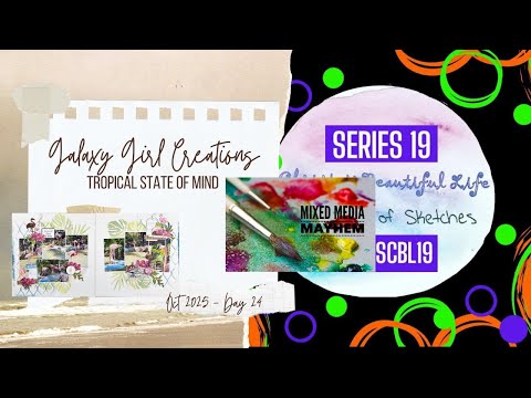 Видео: Видео о процессе создания скрапбука: Тропическое состояние души — 30 дней набросков/смешанный хаос