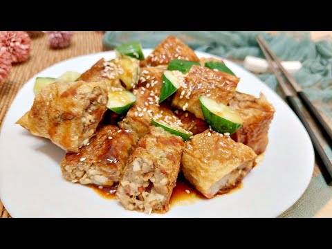Видео: Five-Spice Вегетарианское мясо Rolls│vegan Recipe