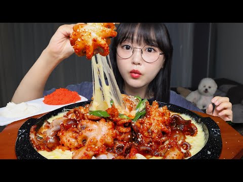 Видео: Острый жареный осьминог🔥Mukbang ASMR