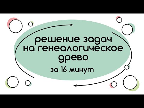 Видео: BioFamily: Универсальный алгоритм решения задач на древо за 16 минут