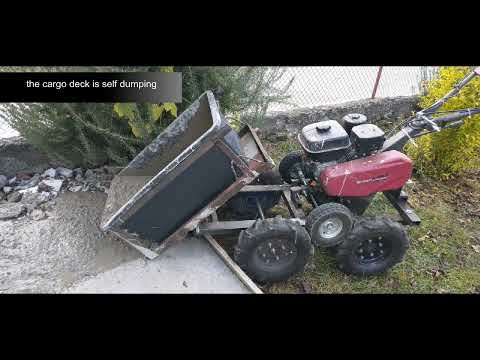 Видео: Мини думпер - из мотоблока. Weima WM 900M-3 4x4  - DIY Mini dumper from tilling machine