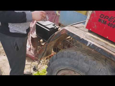 Видео: Запуск дизеля  с помощью сварочного аппарата  !