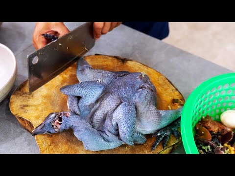 Видео: Вьетнамская кухня - Шёлковая Курица барбекю Муйне Вьетнам