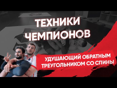 Видео: Коронная техника Ильяса Сулейманова / Удушающий обратным треугольником со спины