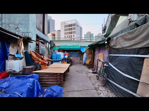 Видео: [4K] Прогулка по рынку Тонмё от станции Синдан, Сеул, Корея.