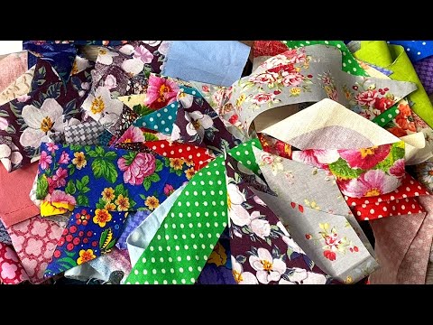 Видео: Новая идея использовать лоскутки: Полосатые полоски и квадратные квадраты DIY мастер класс