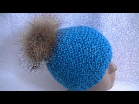 Видео: Вязание шапки платочной вязкой.Knitting hats Garter