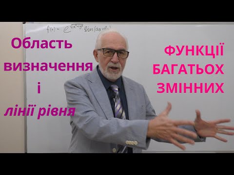 Видео: ФБЗ02. Приклади. Область визначення функцій багатьох змінних. Лінії рівня.