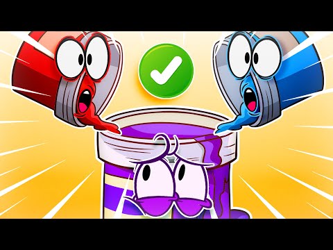 Видео: Змішування Кольорів 🧐🎈 + Більше Освітніх Відео для Дітей | Розумники