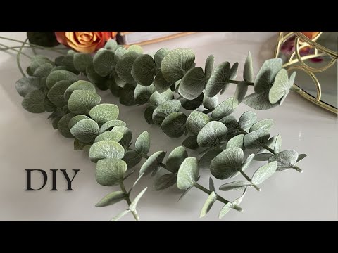 Видео: Эвкалипт из фоамирана | Как сделать стебель из полимерной глины | DIY