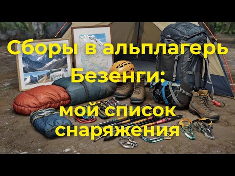 Видео: Сборы в альплагерь Безенги: мой список снаряжения