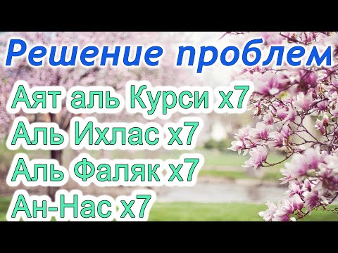 Видео: Аятуль Курси, суры аль Ихлас, аль Фаляк, ан Нас х7 избавление от проблем и болезней