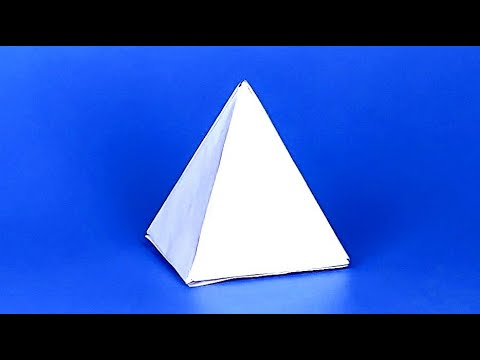 Видео: Как сделать 3Д бумажную пирамиду // Учебник по легким фигурам