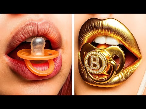 Видео: Бюджетные против люксовых лайфхаки для мам! 👜🍼 Мамы используют самые сумасшедшие хитрости