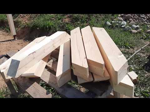 Видео: ДЕЛАЕМ УКОСЫ для навеса и посадочные гнёзда для них.(день 4) Навес 5м на 4м