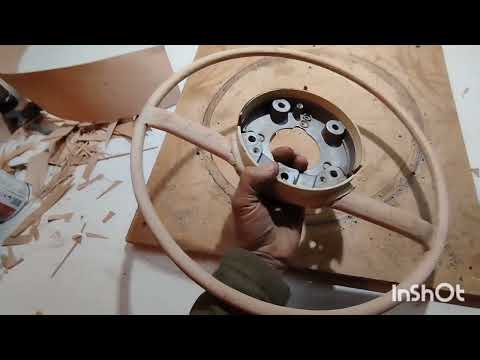 Видео: Реставрация рулевого колеса Mercedes W108. Деревянный руль из шпона+ аквапринт.