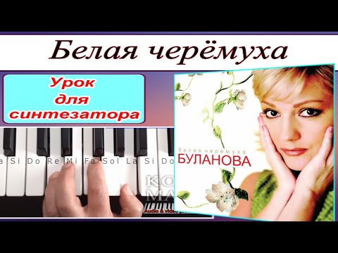 Видео: «Белая черёмуха» Татьяна Буланова_Разбор для синтезатора_Текст аккорды Dm