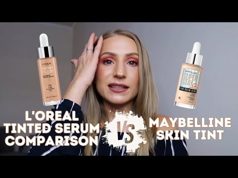 Видео: Тествам MAYBELLINE SKIN TINT и L'OREAL TINTED SERUM COMPARISON - КОЙ МИ ХАРЕСА ПОВЕЧЕ