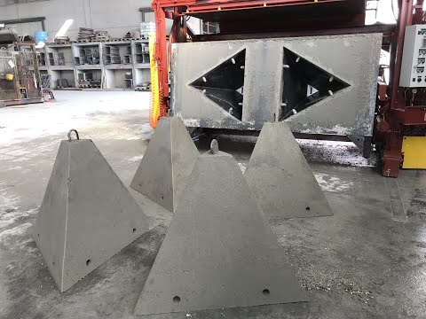 Видео: Производство барьеров, ограничителей, волнорезов.